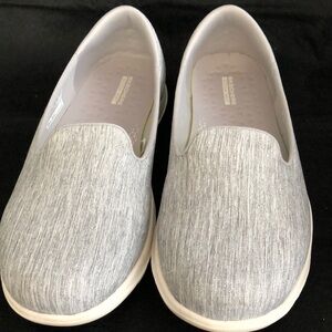 Gray slip on shoe sz 9 wide Skechers brand “go walk lite” only worn a few times.
